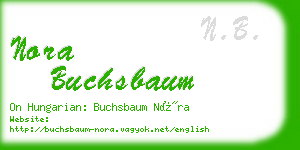 nora buchsbaum business card